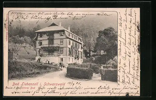 AK Bad Liebenzell i. Schwarzwald, Strassenpartie am unteren Bad