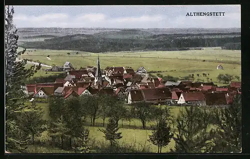 AK Althengstett, Gesamtansicht aus der Vogelschau