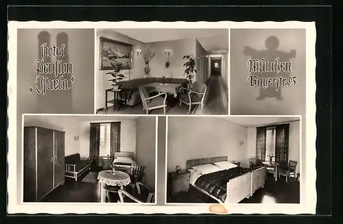 AK München, Hotel Pension Isaria, Bayerstrasse 95