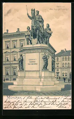 AK München, Denkmal König Ludwig I.