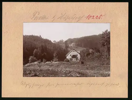 Fotografie Brück & Sohn Meissen, Ansicht Kipsdorf i. Erzg., Partie am Ferienhaus mit Blick auf die Villen