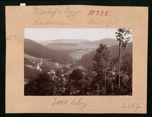 Fotografie Brück & Sohn Meissen, Ansicht Kipsdorf i. Erzg., Blick nach dem Ort mit Schellerhau und Bärenfels