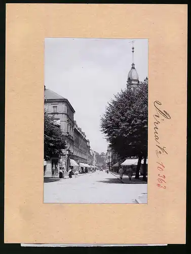 Fotografie Brück & Sohn Meissen, Ansicht Pirna a. Elbe, Blick in die Dohnaische Strasse mit Geschäften