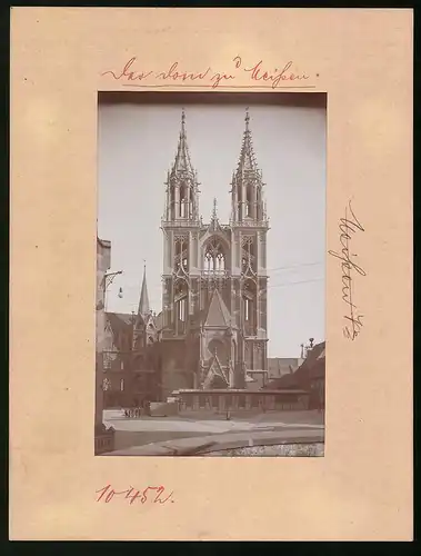 Fotografie Brück & Sohn Meissen, Ansicht Meissen i. Sa., Blick auf den Dom, Westtürme