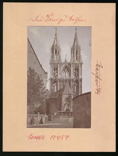 Fotografie Brück & Sohn Meissen, Ansicht Meissen i. Sa., Partie am Dom mit den Westtürmen