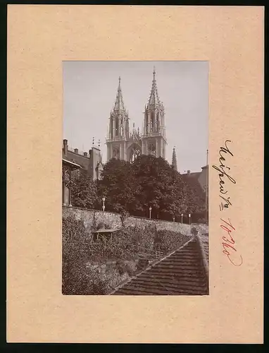 Fotografie Brück & Sohn Meissen, Ansicht Meissen i. Sa., Blick auf den Dom mit den Westtürmen