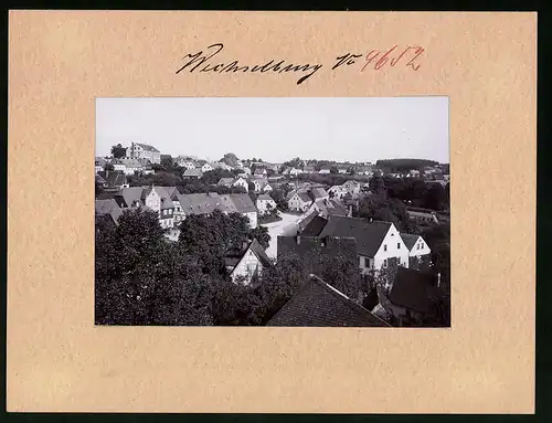 Fotografie Brück & Sohn Meissen, Ansicht Wechselburg, Ortsansicht mit Blick über die Dächer