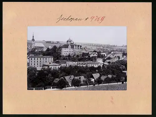 Fotografie Brück & Sohn Meissen, Ansicht Zschopau, Blick über die Dächer auf Schloss Wildeck