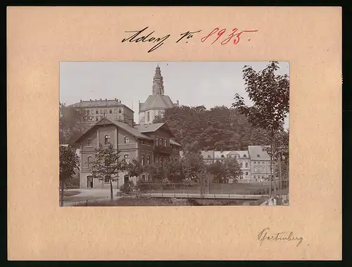 Fotografie Brück & Sohn Meissen, Ansicht Adorf, Pfortenberg mit Wohnhaus & Restaurant