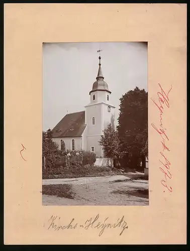 Fotografie Brück & Sohn Meissen, Ansicht Heynitz, Strasse an der Kirche