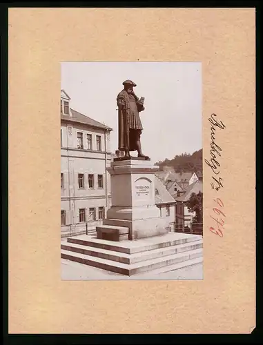 Fotografie Brück & Sohn Meissen, Ansicht Buchholz, Denkmal Friedrich der Weise - Gründer der Stadt