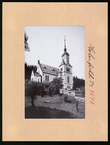 Fotografie Brück & Sohn Meissen, Ansicht Hohenfichte i. Erzg., Blick auf die Kirche