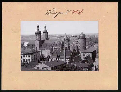 Fotografie Brück & Sohn Meissen, Ansicht Wurzen, Blick über die Dächer auf Dom und das Schloss