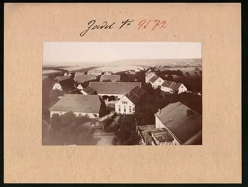 Fotografie Brück & Sohn Meissen, Ansicht Zadel, Blick auf den Gutshof am Herrenhaus