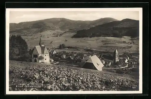 AK Elzach /Schwarzwald, Teilansicht mit Kirche
