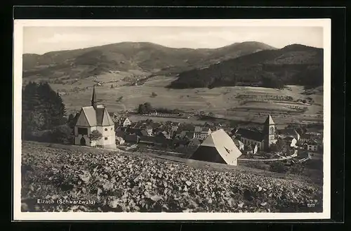 AK Elzach /Schwarzwald, Teilansicht mit Kirche
