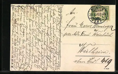 AK München, Hofgarten mit Springbrunnen