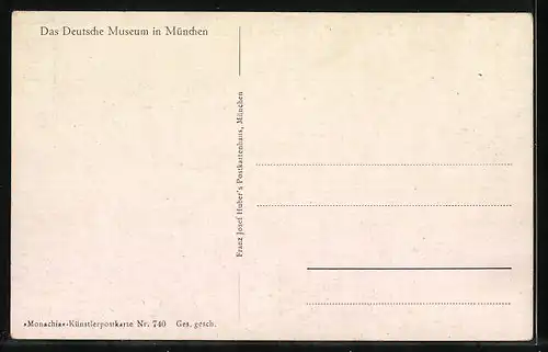Künstler-AK München, Deutsches Museum