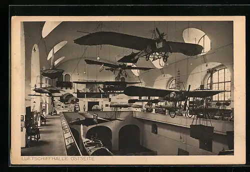 AK München, Luftschiffhalle Ostseite im Deutschen Museum