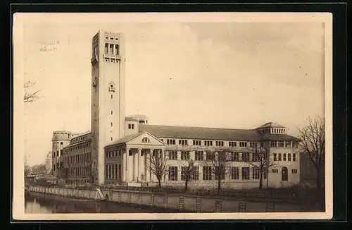 AK München, Deutsches Museum und Isar