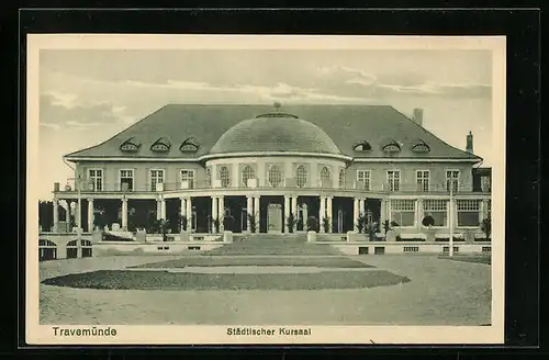 AK Travemünde, Städtischer Kursaal mit Vorplatz