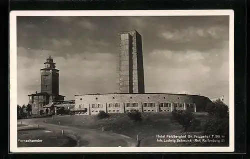 AK Feldberg, Hotel Feldberghof mit Fernsehsender