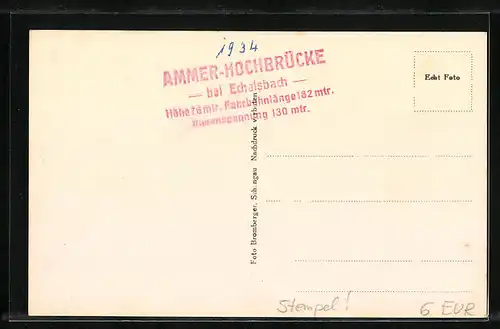 AK Rottenbuch, Echelsbacher Brücke mit Radfahrer