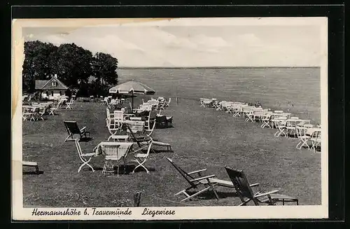 AK Travemünde, Gaststätte Hermannshöhe mit Liegewiese