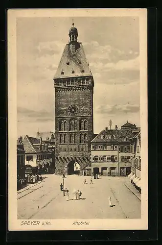 AK Speyer /Rh., Altpörtel aus der Vogelschau