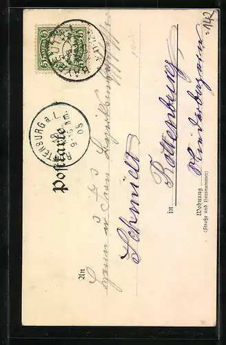 AK Bayreuth, Stadtkirche mit Denkmal