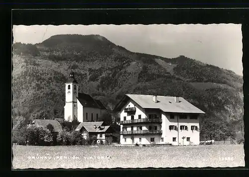 AK Grünau, Pension Viktor und Kirche
