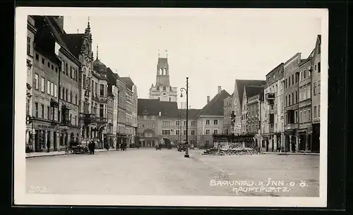 AK Braunau a. Inn, Blick über den Hauptplatz