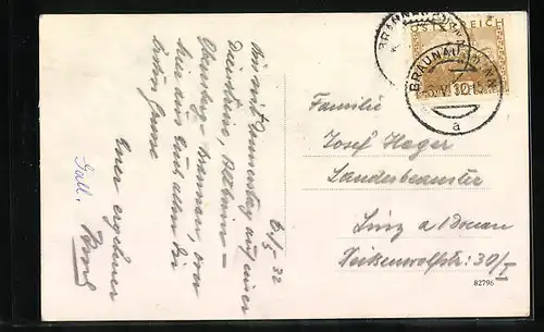 AK Braunau a. Inn, Blick über den Hauptplatz