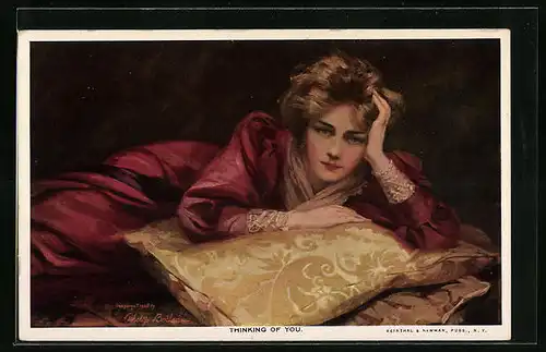 Künstler-AK Philip Boileau: Thinking of You