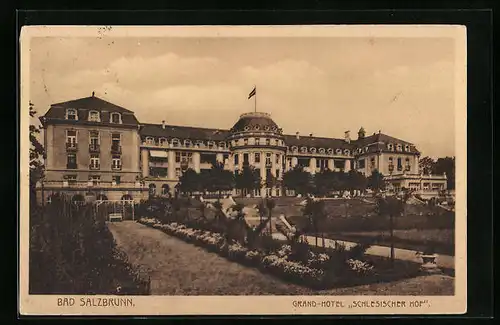 AK Bad Salzbrunn, Grand-Hotel Schlesischer Hof