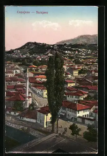 AK Sarajevo, Teilansicht aus der Vogelschau