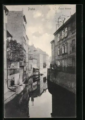 AK Prag / Praha, Ostrov Kampa