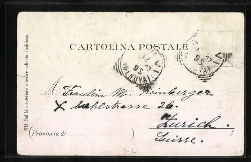 AK Nervi, Eden-Hotel, Blick aufs Meer