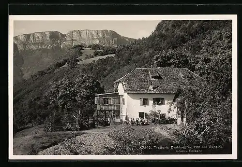 AK Bolzano-Gries, Trattoria Drahtner mit Umgebung