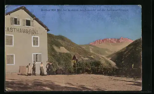 AK Kohlern, Gasthaus Röll mit Blick auf Lademar-Gruppe