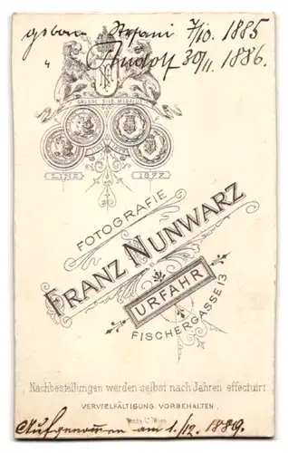 Fotografie Franz Nunwarz, Urfahr, Fischergasse 13, Portrait niedlicher Kinderpaar in hübschen Mänteln