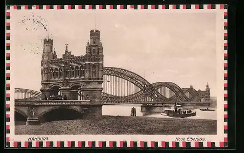 AK Hamburg-Rothenburgsort, an der neuen Elbbrücke