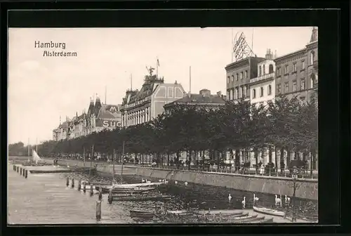 AK Hamburg, Stadthäuser am Alsterdamm