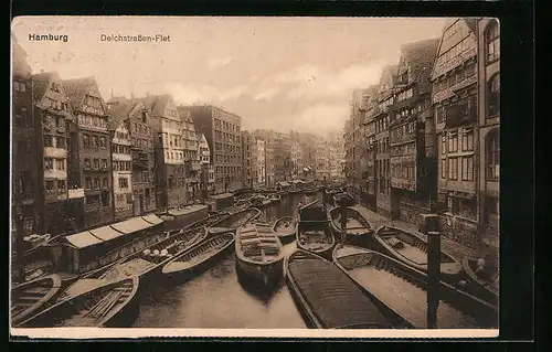 AK Alt-Hamburg, die Deichstrassen Fleet