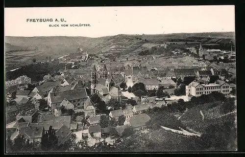 AK Freyburg a. d. U., Gesamtansicht vom Schlüfter aus