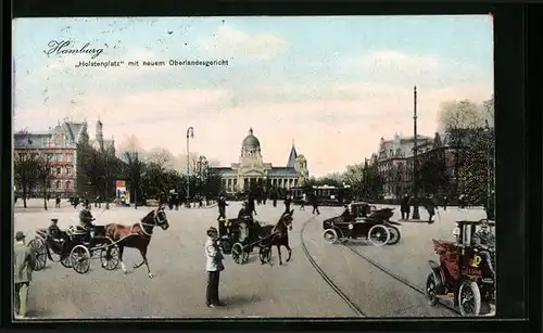 AK Hamburg-Neustadt, Holstenplatz mit neuem Oberlandesgericht