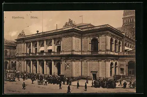 AK Hamburg, Passanten vor der Börse