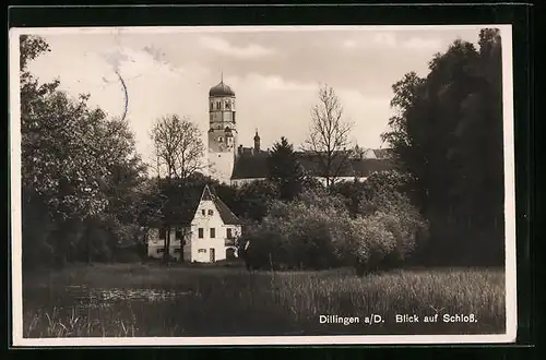 AK Dillingen a. Donau, Blick auf das Schloss