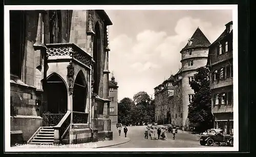 AK Stuttgart, Stiftskirche und altes Schloss