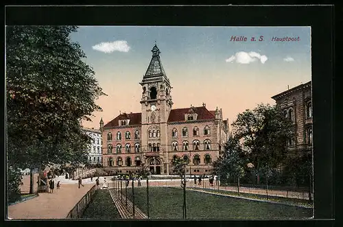 AK Halle a. S., Blick auf die Hauptpost
